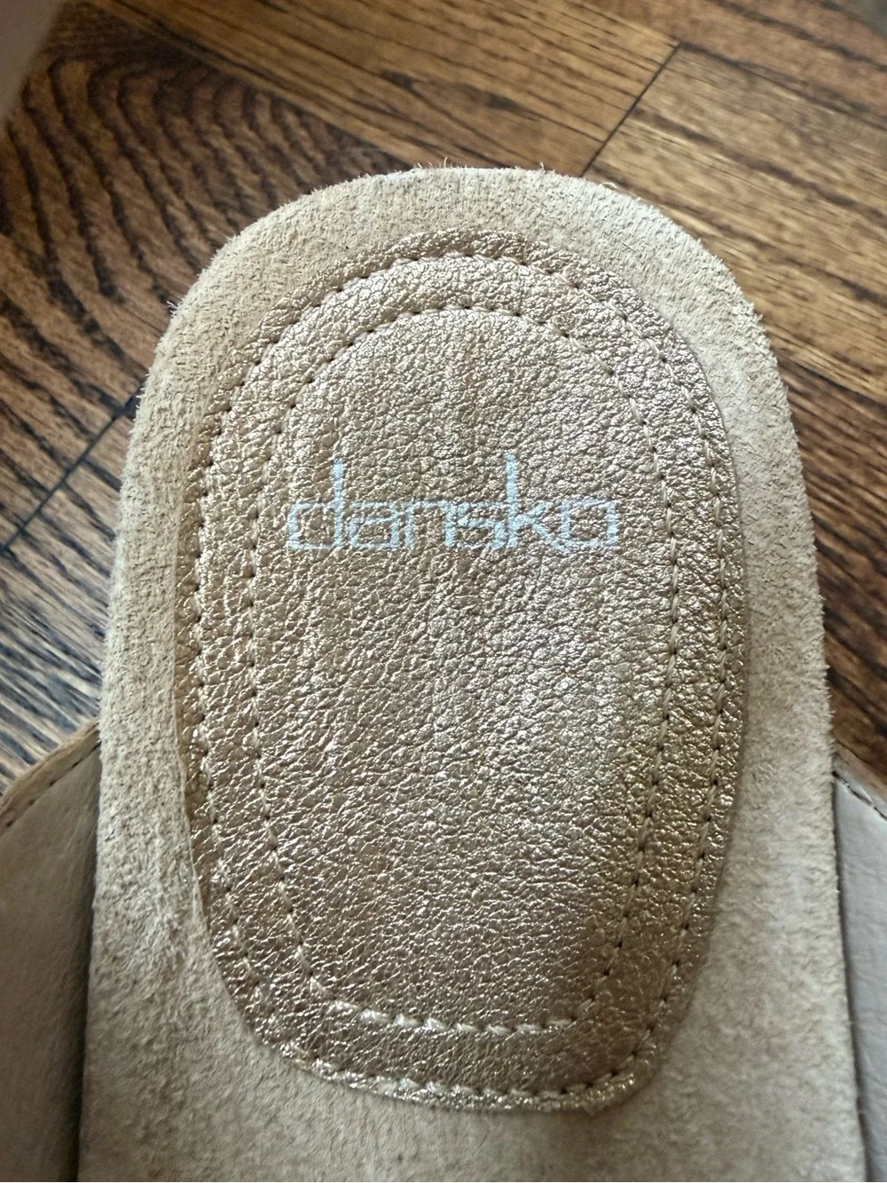 Dansko Charlotte Wedge Sandal Open Toe Cork Gold Metallic 42 Comfort